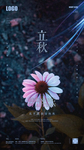 创意立秋秋分节气海报