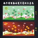 两个很有韵味或可爱的卡通画