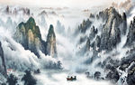 江山如画电视背景墙