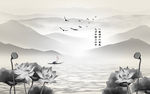 中国风山水画背景墙图片