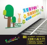 关注未成年楼道文化墙
