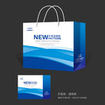 蓝色手提袋 手提袋设计 手提袋