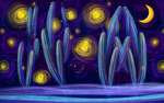 星空仙人掌星星网红背景墙