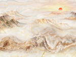 大理石纹山水