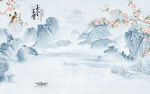 简约中国风山水画 TIF分层