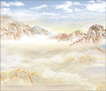 大理石纹山水