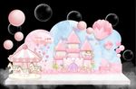 粉色城堡生日设计