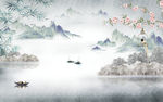 中国风新中式背景墙 TIF分层