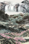 山水国画玄关