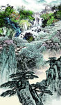 玄关 国画山水