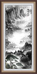 竖幅山水画