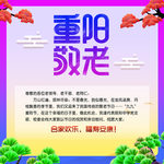 重阳节贺卡 紫色可爱贺卡
