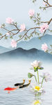 现代玄关山水画 TIF分层