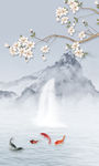 高级山水玄关画 TIF分层