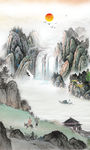 高清 国画 山水画TIF分层