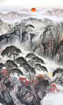 奢华 玄关风景画 TIF分层