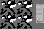 黑白灰三色镶嵌字母迷彩无限循环