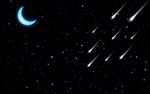 流星月亮星空