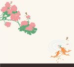 玫瑰花a九鱼图矢量