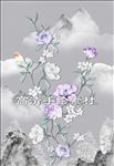 高清手绘花卉背景墙