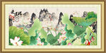 荷花国画