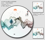 圆形山水画