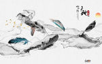 羽毛现代新装饰画 TIF分层