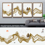金色山水装饰画