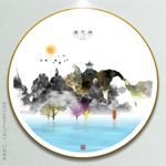 背景山水画