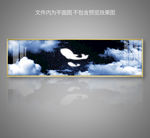 意境星空大鱼北欧床头画