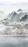 别墅山水玄关画 TIF分层画