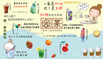 欧美手绘下午茶冷饮蛋糕店背景墙