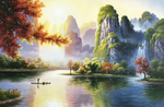 山水油画装饰画