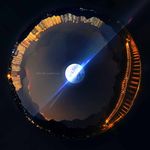 ps分成极坐标夜景城市高清海报