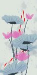 水墨荷花