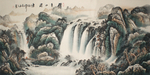 巨幅高清水墨山水画锦秀山河背景
