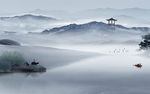 大气 新中式山水画 TIF分层