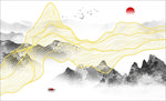 金线山水画