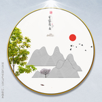 彩色水墨画