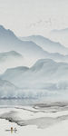 中式 禅意山水画 TIF分层