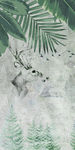 绿叶玄关欧式画 TIF分层