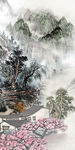 国画山水装饰画 TIF分层