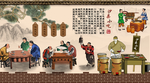 沙县小吃背景墙装饰画