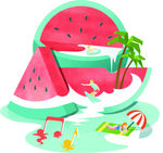 夏天清凉西瓜