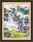 巨幅山水画