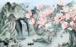 中国风中式新山水画 tif分层