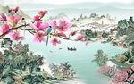 花鸟中式新山水画 tif分层