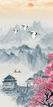 大气玄关风景山水 tif分层