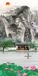 精美风景玄关山水 tif分层