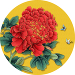 牡丹花鸟画